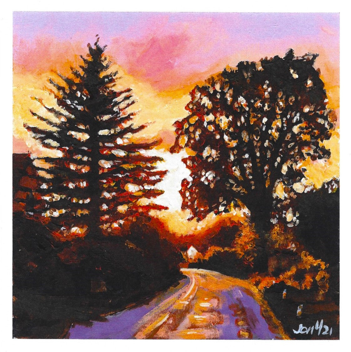 Village Sunset card