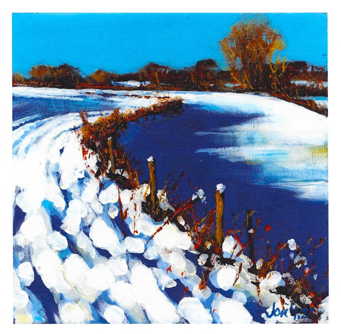 Elbridge Hedge in Snow VII card