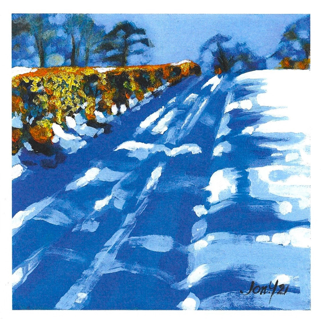 Elbridge Hedge in Snow II card